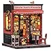 CUTEBEE Book Nook Kit DIY Miniature House Dollhouse Kit for Adults and Teens Booknook Tiny House Pizza Shop Bookshelf Decor 3D Wooden Puzzle Gifts for Family Friends Uncle Joes Pizzeria - Image 2