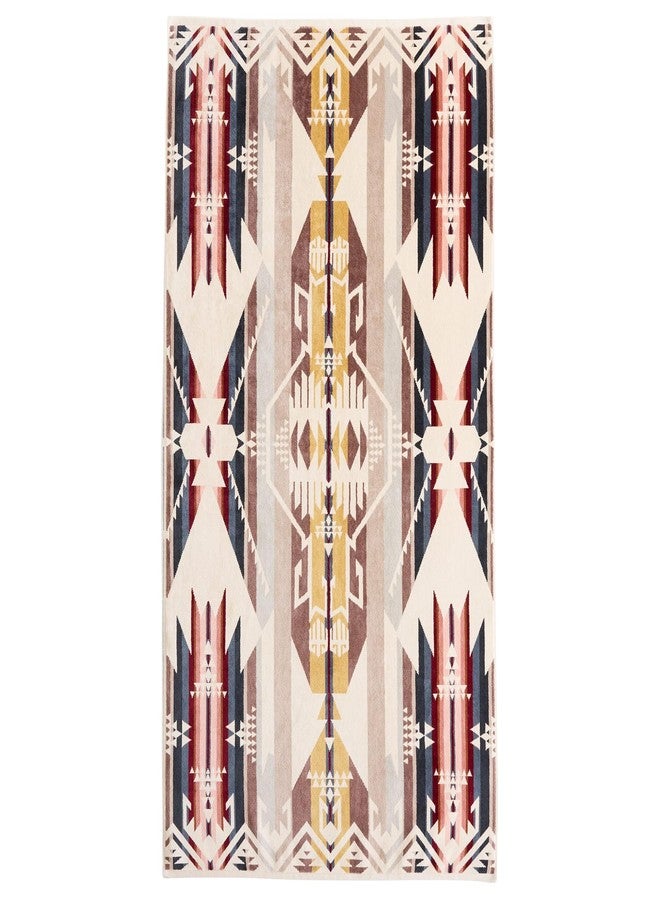 Pendleton 3 Piece Bath Towel Set - Bath, Hand, and Washcloth, 100% Cotton Shower Towels, Soft and Highly Absorbent, Quick Dry, Fade Resistant for Bathroom, Hotel and Spa - White Sands Tan - Image 2