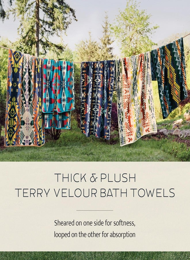 Pendleton 3 Piece Bath Towel Set - Bath, Hand, and Washcloth, 100% Cotton Shower Towels, Soft and Highly Absorbent, Quick Dry, Fade Resistant for Bathroom, Hotel and Spa - White Sands Tan - Image 5