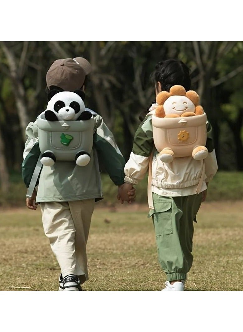 بيكوسيسي حقيبة ظهر ليتل سربرايز بوكس ​​للأطفال | حقيبة ظهر للسفر على شكل لعبة الأرنب الناعمة للبنات | حقيبة أطفال أنيقة وناعمة ومريحة باللون البيج - Image 4