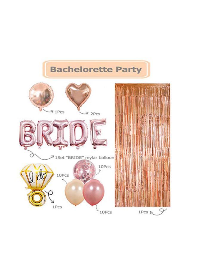 إسكدنيا Decorative Bride And Ring Heart Round Mylar Balloon - Image 2