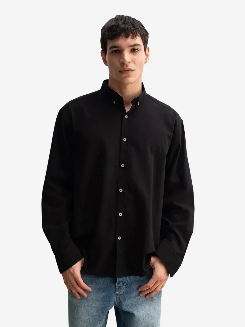 Giesto GIESTO Cotton Oversized Button-Up Shirt