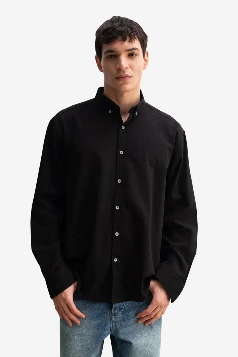 GIESTO Cotton Oversized Button-Up Shirt