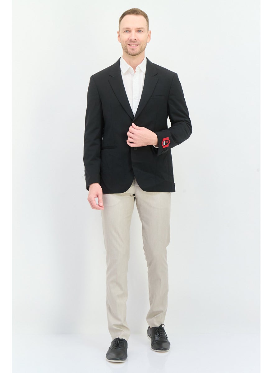HUGO by Hugo Boss Hugo x Mr Bathing Ape Men Regular Fit Solid Formal Blazer, Black  - Image 4