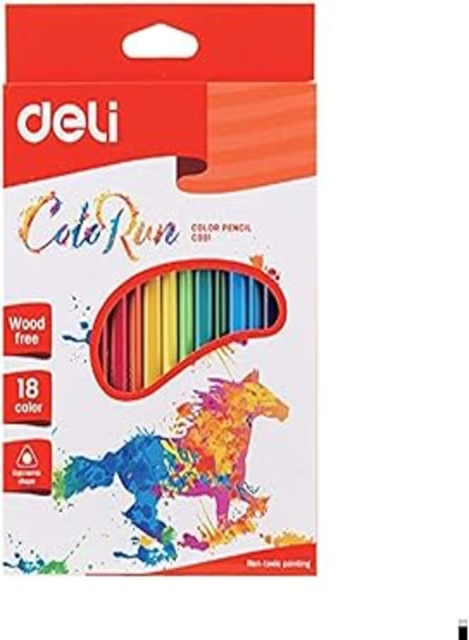 Deli ec00110 coloured pencil clean and flat edge after cutting for safe use