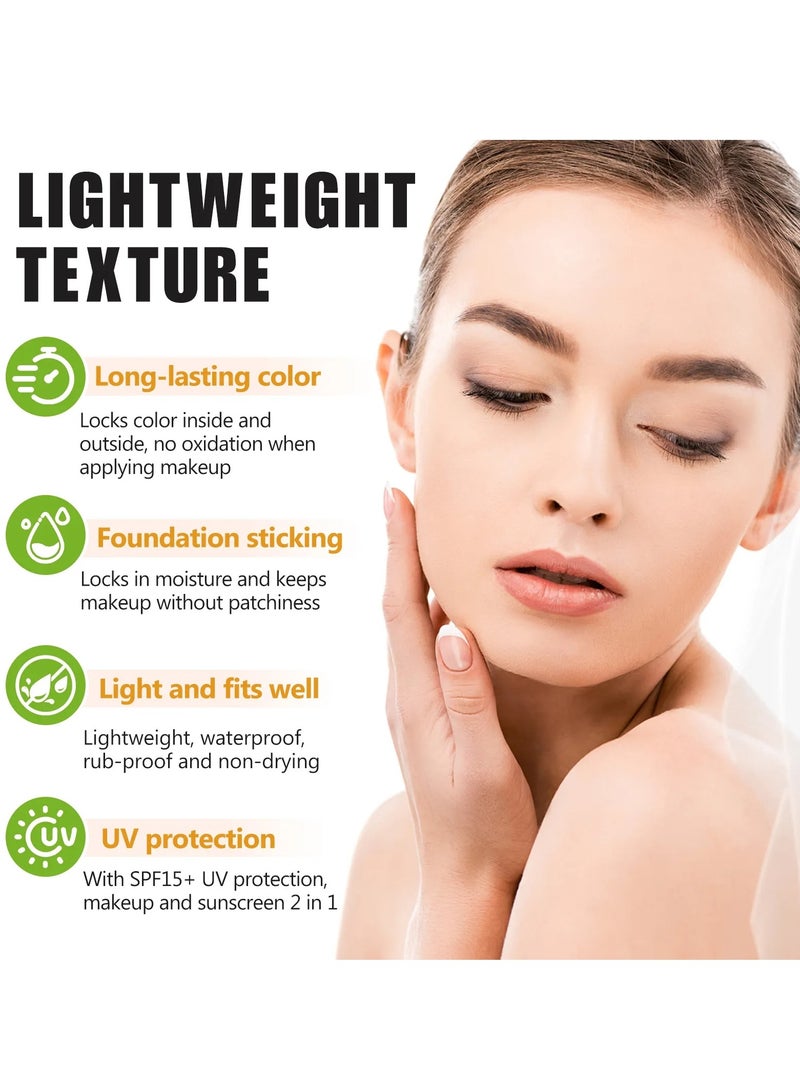 ALIVER كريم أساس متغير اللون خافي العيوب مرطب للوجه للنساء SPF15 أساس مكياج متغير اللون خفيف مرطب 30 مل - Image 2