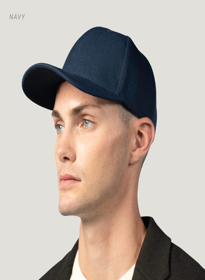CHOK.LIDS 2 Pack Premium Structured Ball Cap Plain Baseball Caps for Men Women Adjustable Hook and Loop Fastener (Black, 2) - Image 5