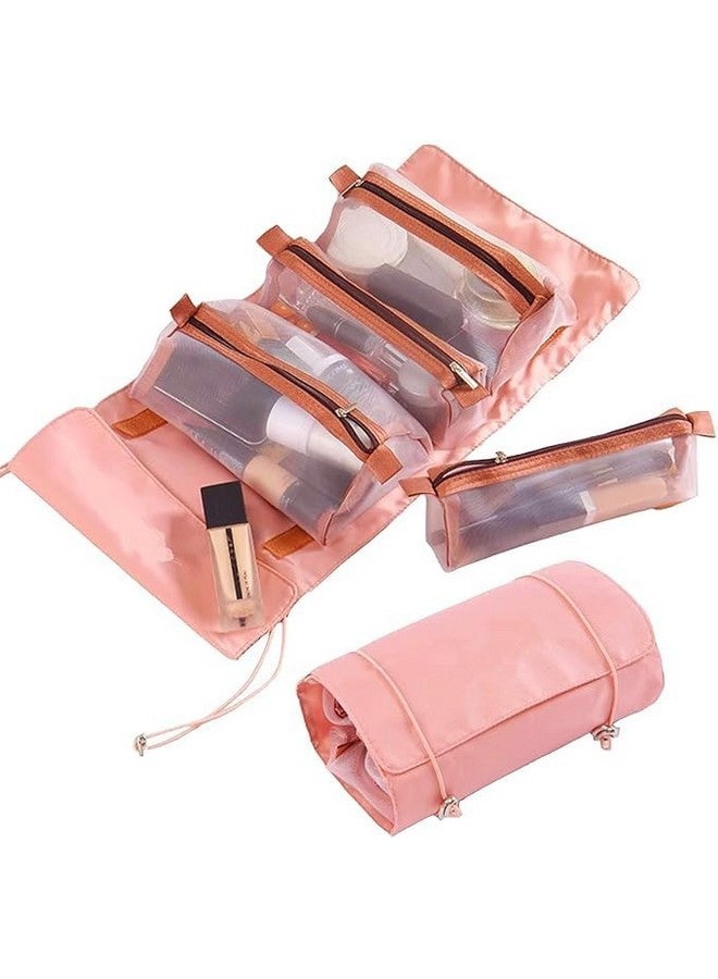 GNOLY Travel Toiletry Bag 4 in 1 Hanging Roll-Up Foldable Portable Detachable Cosmetic Organizer Bag Makeup Pouch for Women (1Pcs) - Image 1