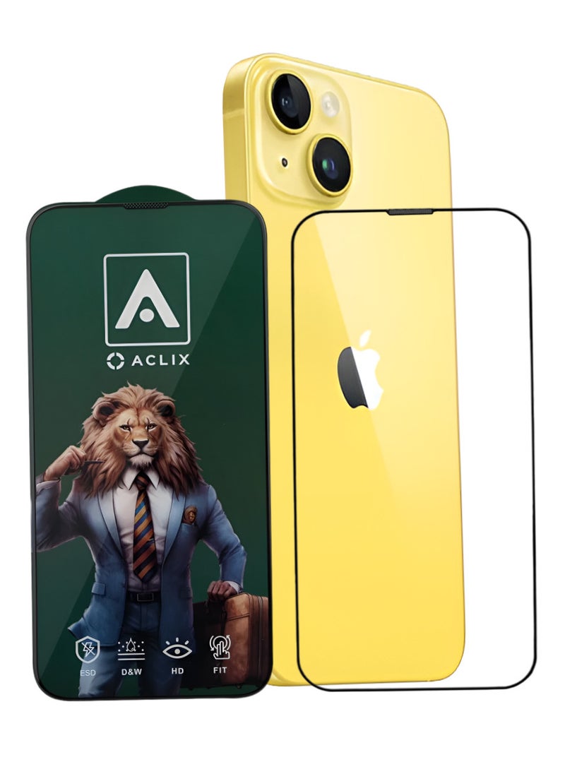 ACLIX Antistatic ESD Dustproof Premium Quality High Definition Tempered Glass Screen Protector Designed For  iPhone 14 Plus - Image 1