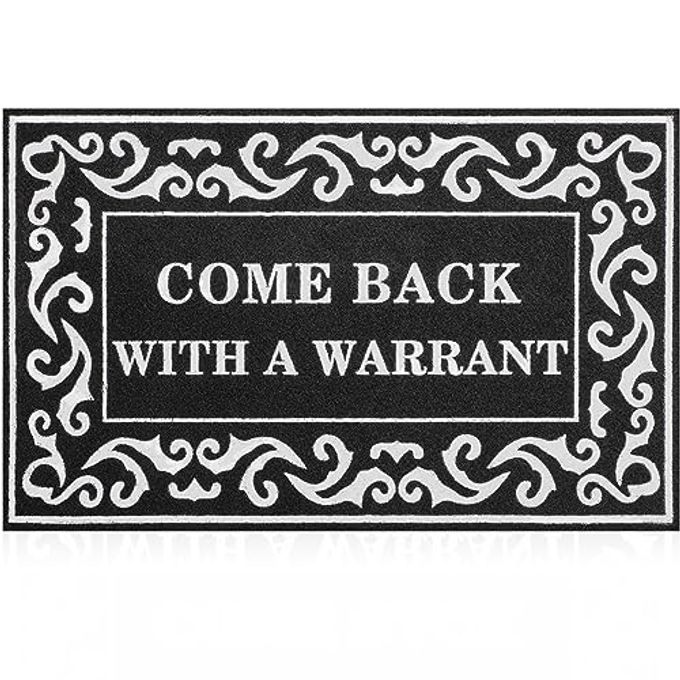 Lzuso Door Mats Welcome Mat Come Back with A Warrant Doormats Outdoor Indoor with Non Slip Rubber Backing Durable Easy to Clean Entrance Funny Mat for Home Farmhouse Patio Front Door Mats - Image 1