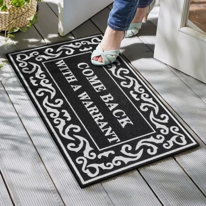 Lzuso Door Mats Welcome Mat Come Back with A Warrant Doormats Outdoor Indoor with Non Slip Rubber Backing Durable Easy to Clean Entrance Funny Mat for Home Farmhouse Patio Front Door Mats - Image 5