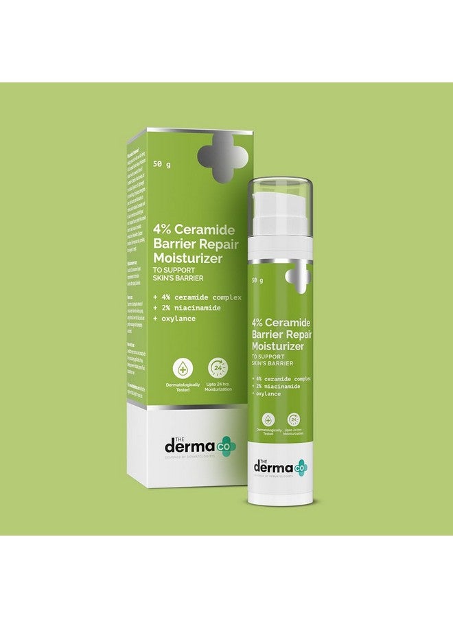 ذا ديرما كو مرطب إصلاح حاجز السيراميد بنسبة 4% | النياسيناميد والأوكسيلانس I يصلح ويقوي البشرة I يحسن ملمس البشرة I كريم خفيف الوزن I ترطيب لمدة 24 ساعة | لجميع أنواع البشرة - 50 جرام - Image 2