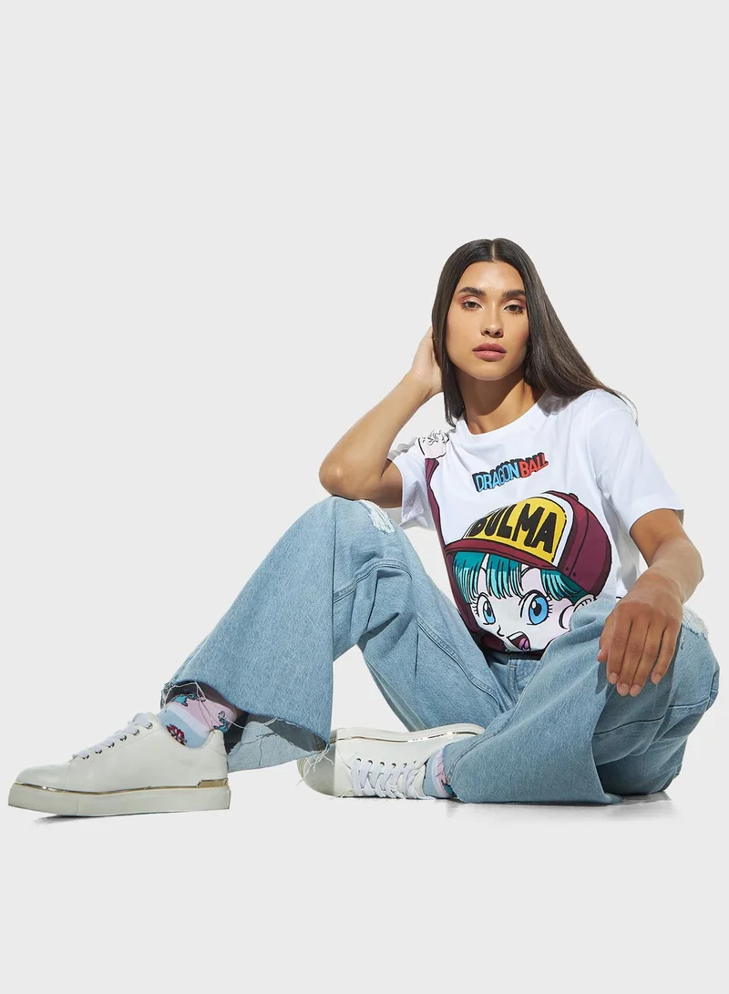 اس بي كاركترز Crew Neck Printed T-Shirt