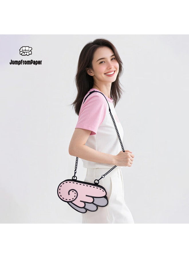 Jumpfrompaper [new Year Gift Wings Anime Manga Crossbody Bag, Cute Jfp Birthday Gift Bag, Pink - Image 1