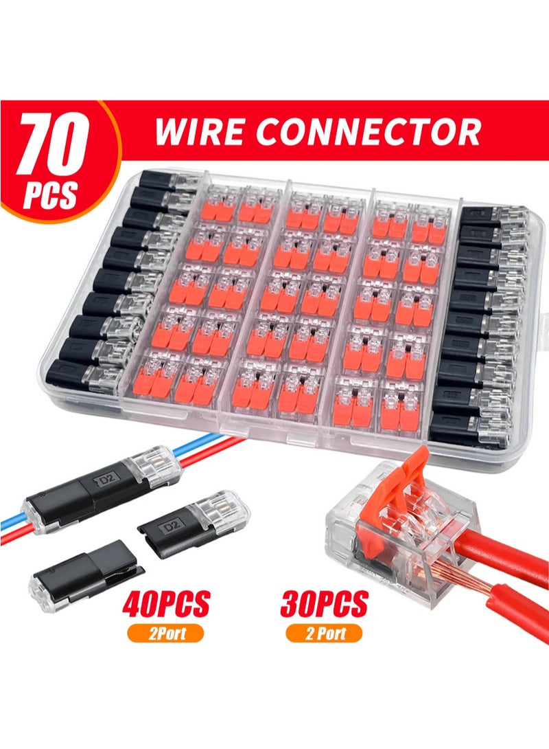 12-pin dual-wire input connector, 2-pin 2-port, PVC insulated, copper contact material, quick-connect terminal, no-load power mode, with locking clip, for connecting LED lighting wires in cars and homes - Image 5