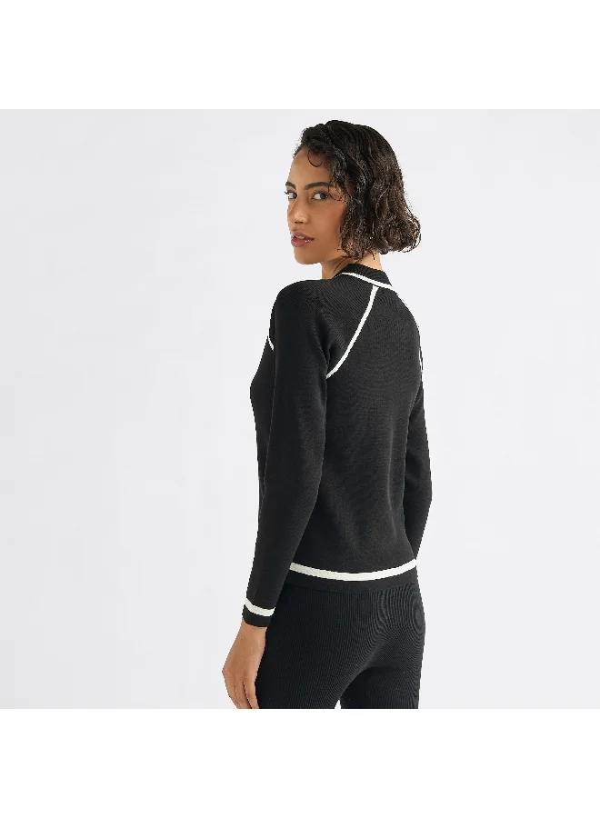 Splash FAV Regular Fit High Neck Jacket with Zip Closure