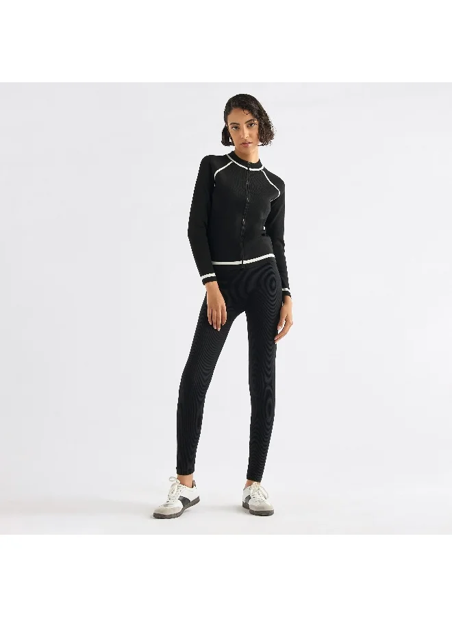 Splash FAV Regular Fit High Neck Jacket with Zip Closure