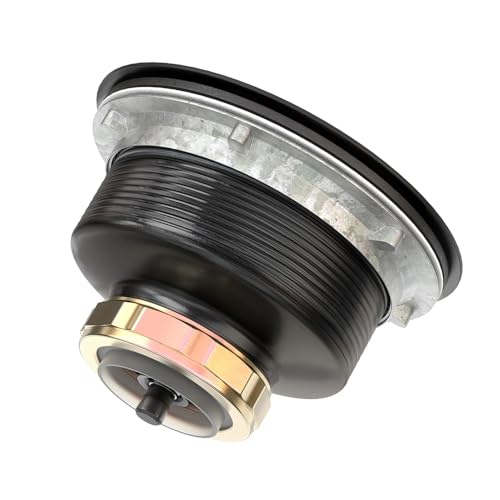 KONE Black Kitchen Sink Drain Matte Black Sink Strainer 3-1/2 Inch Drain Assembly Kit Replacement for Universal 3.5 Inch Kitchen Sink, All Stainless Steel Body with Strainer Basket and Drain Stopper - Image 3