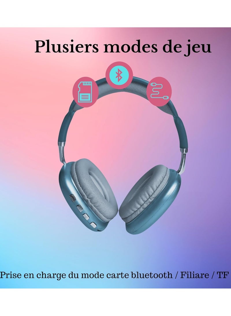 PRO MAX 5 Wireless Stereo Surround Bass Headphone Headset Support TF Card - Image 3