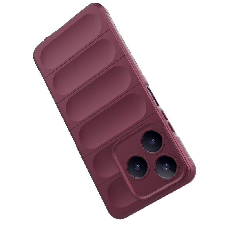 HuHa Case Cover For Realme C63 4G Global Magic Shield TPU + Flannel Phone Case(Dark Blue) - Image 5