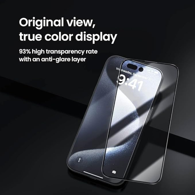Mobilebies Premium Tempered Glass Screen Protector Guard For iPhone 16 Plus/iPhone 15 Plus (6.7 Inch, Pack of 1) | Edge to Edge Coverage With Easy to installation kit - Image 3