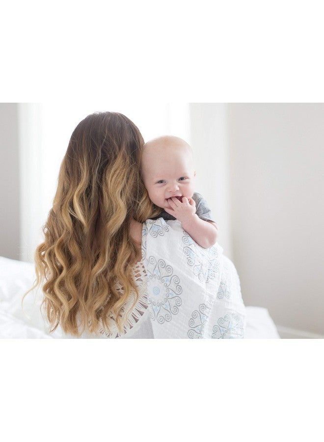 SwaddleDesigns Marquisette Receiving Swaddle Blanket for Baby Boys & Girls, Soft Premium Cotton Muslin, Best Shower Gift, Soft Black Champagne - Image 5