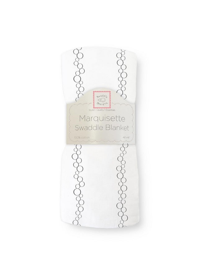 SwaddleDesigns Marquisette Receiving Swaddle Blanket for Baby Boys & Girls, Soft Premium Cotton Muslin, Best Shower Gift, Soft Black Champagne - Image 1