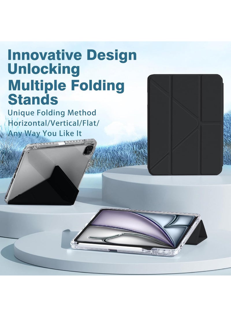 Rock Pow Case Cover for iPad Pro 11 inch Case 2022/2021/2020/2018 with Pencil Holder with Auto Sleep/Wake and Transparent Back for iPad Pro 11-inch 4th/3rd/2nd/1st Gen - Image 3