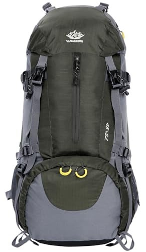 WoneNice 50L(45+5) Waterproof Hiking Backpack - Outdoor Sport Daypack with Rain Cover - Image 1