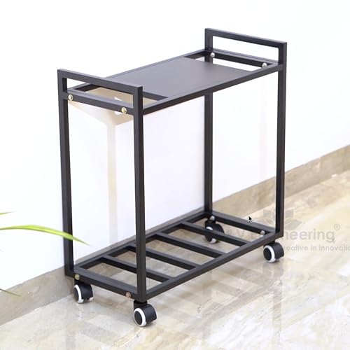 D&V ENGINEERING - Creative in innovation D&V Engineering 2-Tier Metal UPS Inverter Stand with Rolling Caster Wheels | Heavy Duty Mobile Holder for Home, Office, Industrial Use | Max Load 150KG | Fits Single Battery - Image 4