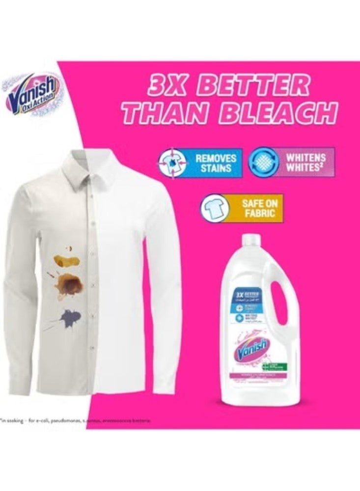 Vanish Whites Fabric Stain Remover Liquid 3X Better Chlorine Bleach Free 1L 1Liters - Image 3