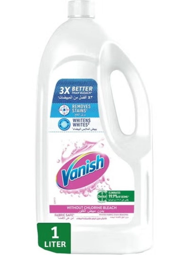 Vanish Whites Fabric Stain Remover Liquid 3X Better Chlorine Bleach Free 1L 1Liters - Image 1