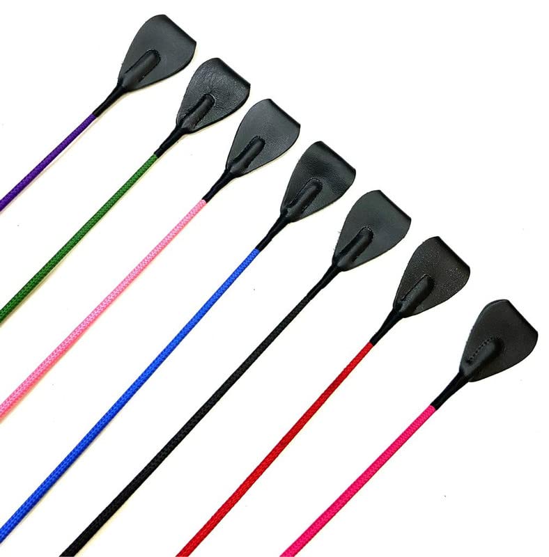 PETS TRIANGLE 24 inches Synthetic Handle, Nylon Loop, Leather Flap & Plastic Cap Stick Ideal Dog Walking and Dog Training Durable and Will Not Become Slippery(red) - Image 1