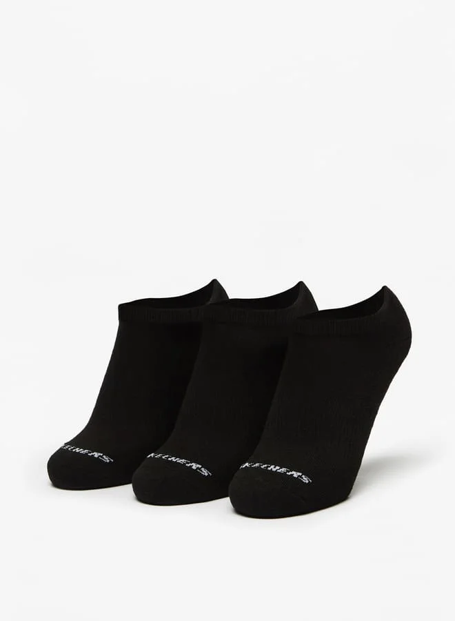 Women Logo Print Ankle Length Socks - Set of 3