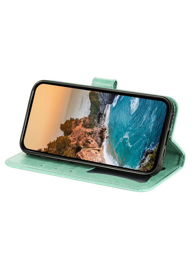 اس-توب جراب لهاتف Realme C75 / Realme 14x جراب هاتف جلدي منقوش عليه زهور بسبع بتلات - Image 4