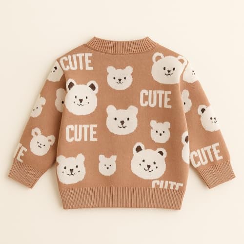Bold N Elegant Kid's Cute Cartoon Kids Knitted Full Sleeve Warm Wool Winter Pullover Sweater for Infant Toodler Baby Boys n Girls (6-12 Months, White) - Image 2