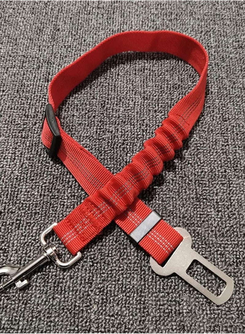 GGOOT Pet Rope Pet Products Universal Practical Cat Dog Safety Adjustable Car Seat Belt Harness Leash Puppy Seat-belt Travel Clip Strap Leads Pet Traction Rope(Reflective elastic 2)  - Image 1