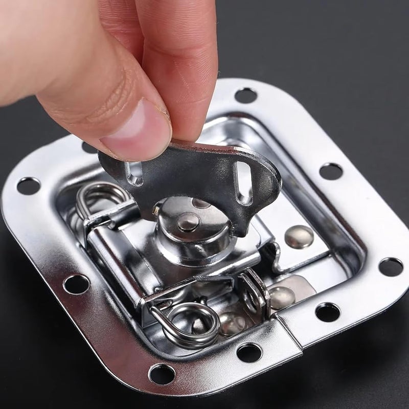4 Sets 82mm x 77mm Butterfly Lock Hasp Latch Hardware Fitting for Tool Box Flight Case Padlockable - Image 5