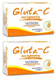 GLUTA C Skin Lightening Face And Body Soap135g Pack of 2 