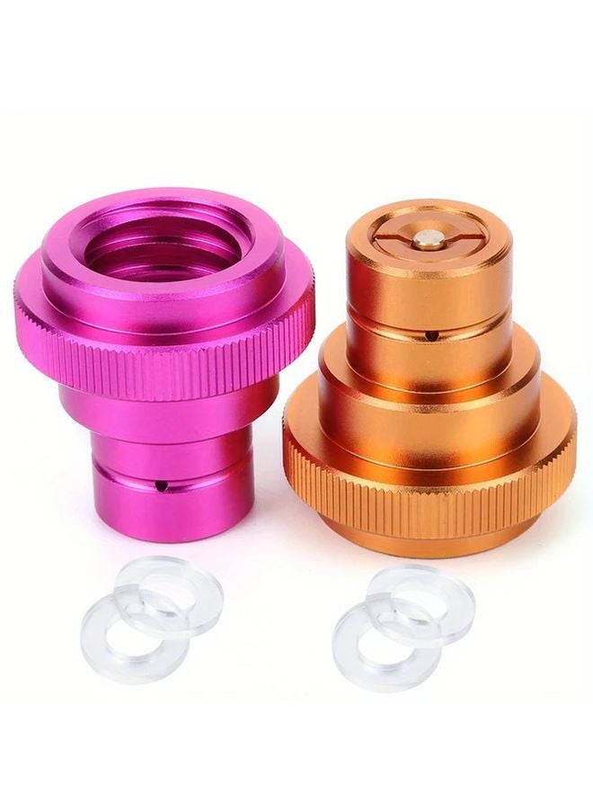 Golden Color Heavy Duty Brass CO2 Quick Connector Adapter Threaded Coupling - Image 4