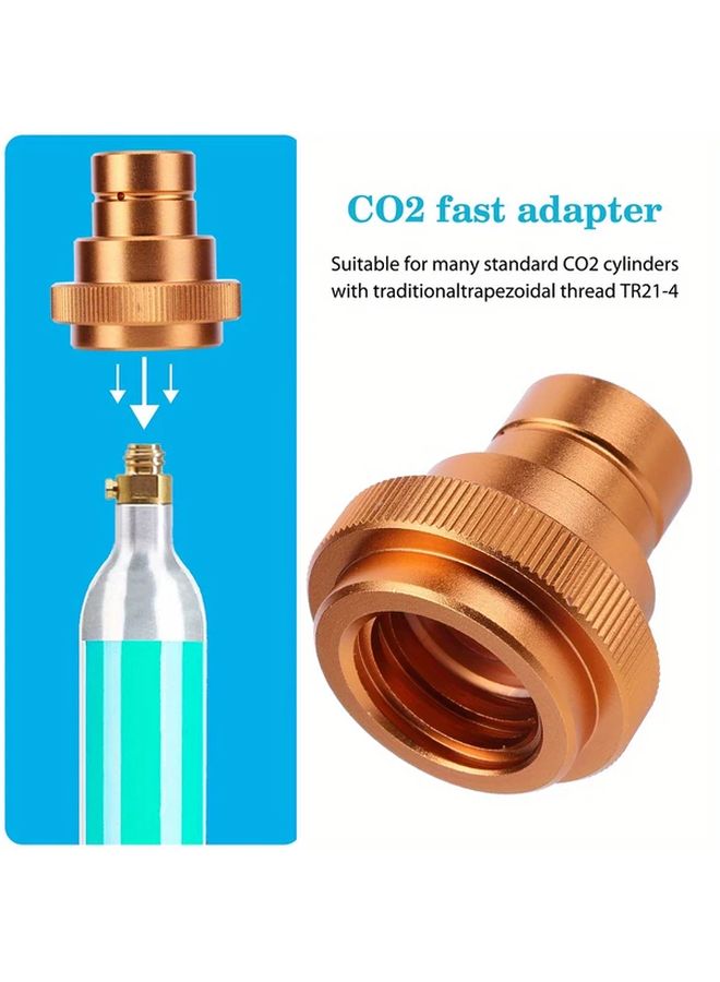 Golden Color Heavy Duty Brass CO2 Quick Connector Adapter Threaded Coupling - Image 2