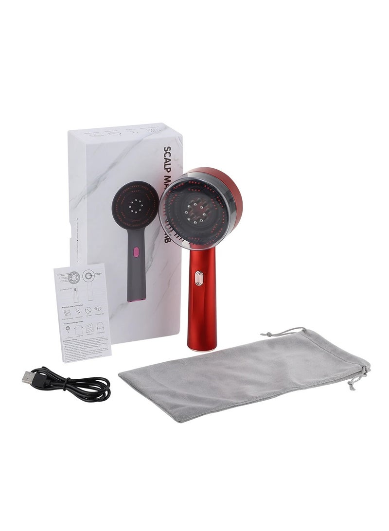 Electric Massage Comb, Vibration Red Light Therapy, Hair Growth Massage Scalp Brush Anti Hair Loss Liquid Oil Applicator