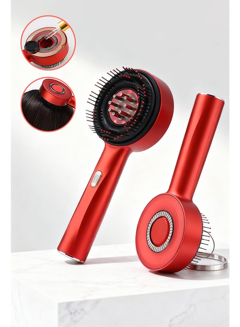Electric Massage Comb, Vibration Red Light Therapy, Hair Growth Massage Scalp Brush Anti Hair Loss Liquid Oil Applicator - Image 1