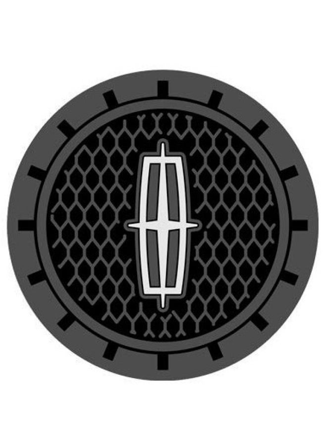 Liin Innovative Automotive Products Suitable For Round Car Cup Barrel Logo Graphic Display Car Coasters-Color:LINKEN  - Image 1