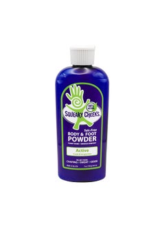 Squeaky Cheeks Foot & Body Powder (5oz)- All Natural and Talc-free, Effective Relief from Chafing, Sweaty Feet and Odor. Prevents Blister, keeps Feet Dry Minty Fresh Scent 