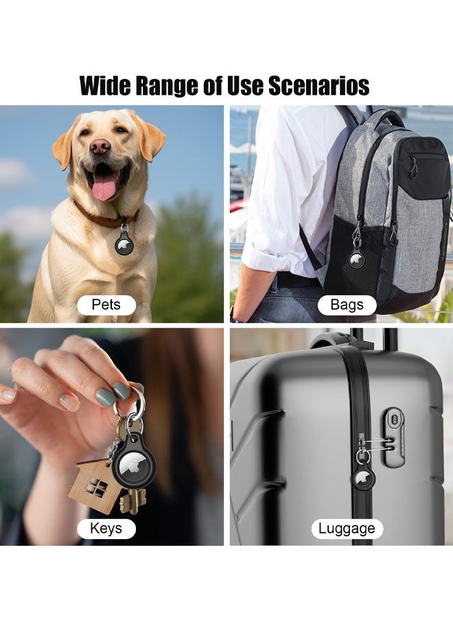 2 Pack Airtag Case with Keychain, Air Tag Case With Key Ring For Apple Tags, Airtags Cover For Wallet, Luggage, Cat, Dog, Pets, For Item Finder - Image 4