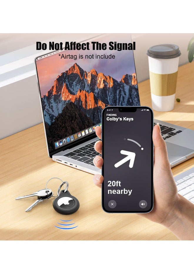 2 Pack Airtag Case with Keychain, Air Tag Case With Key Ring For Apple Tags, Airtags Cover For Wallet, Luggage, Cat, Dog, Pets, For Item Finder - Image 5