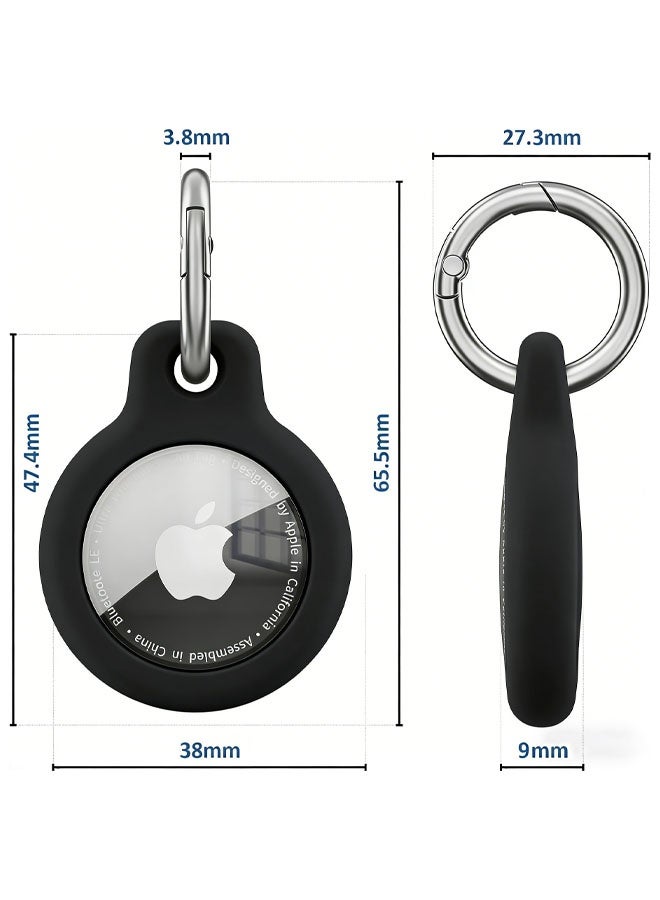 2 Pack Airtag Case with Keychain, Air Tag Case With Key Ring For Apple Tags, Airtags Cover For Wallet, Luggage, Cat, Dog, Pets, For Item Finder - Image 2