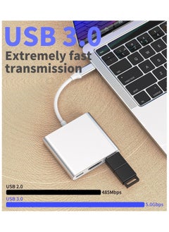 Generic USB Type-C to USB3 + HDMI + USB Type-C Adapter - Silver  - Image 3