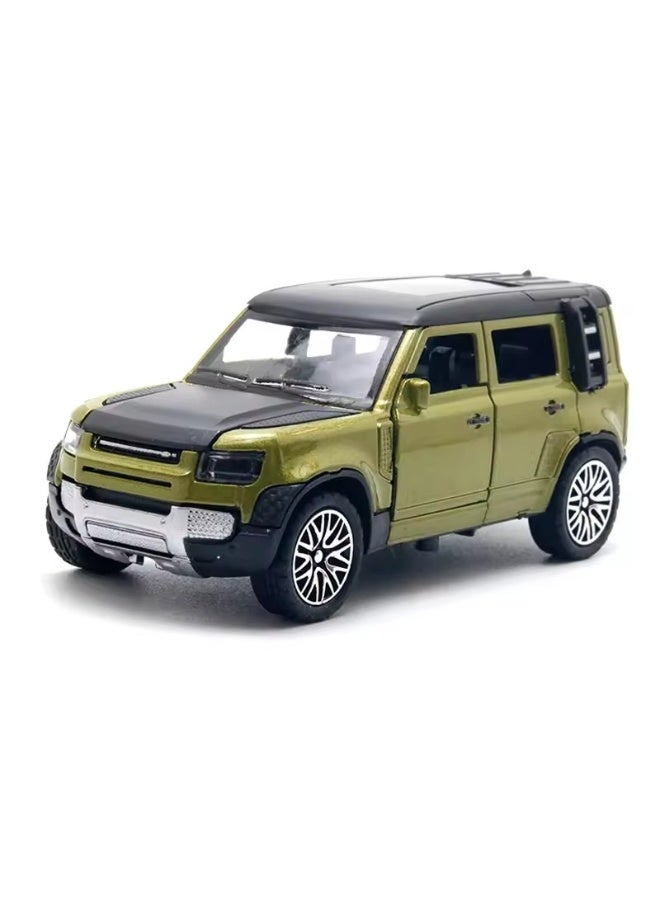 Defender Diecast Metal Pullback Car Toy for Kids with Openable Doors - Green - Image 1